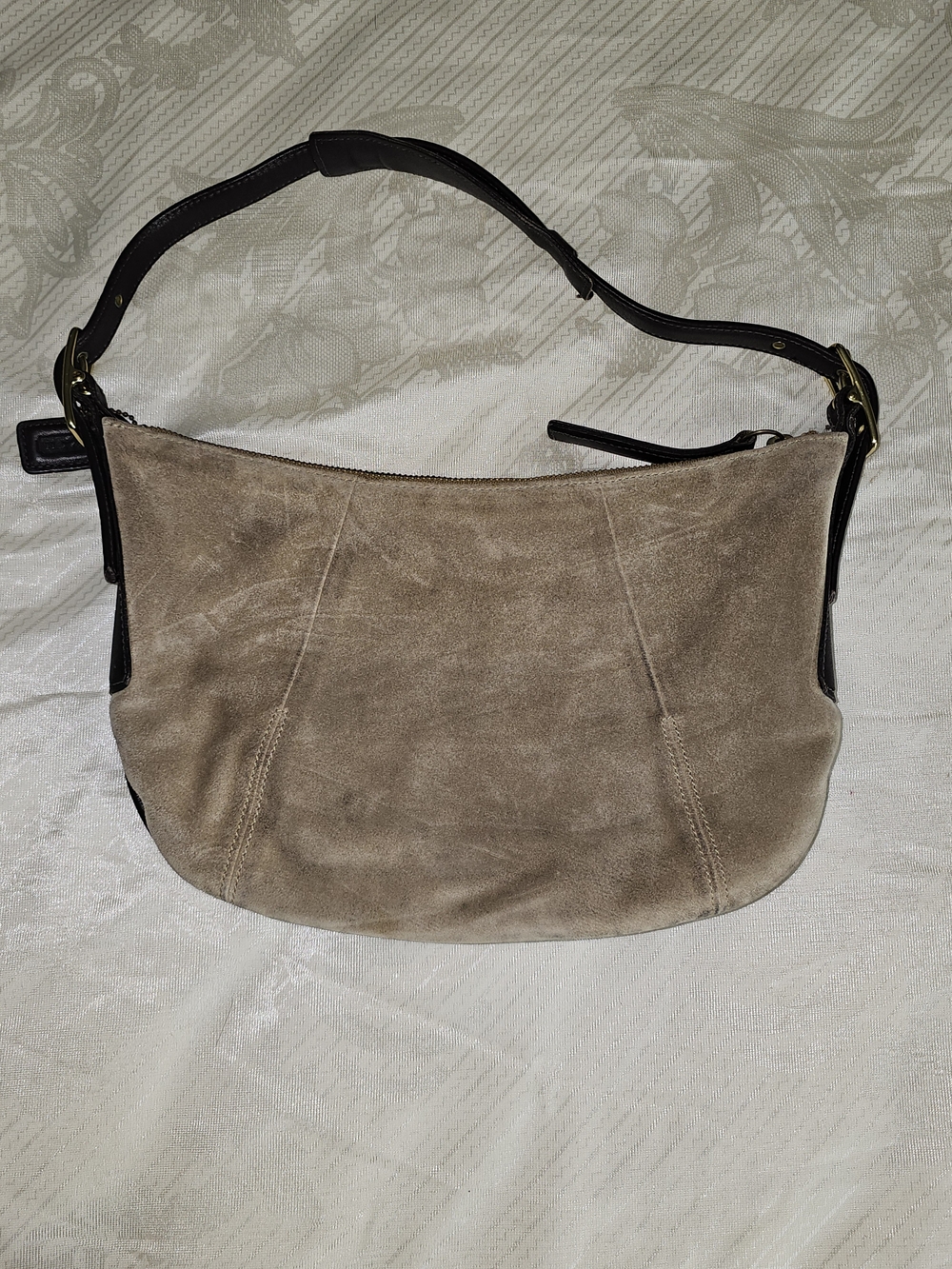 RARE Vintage Y2K Coach Suede "Fortune Cookie" Slouchy Hobo Bag